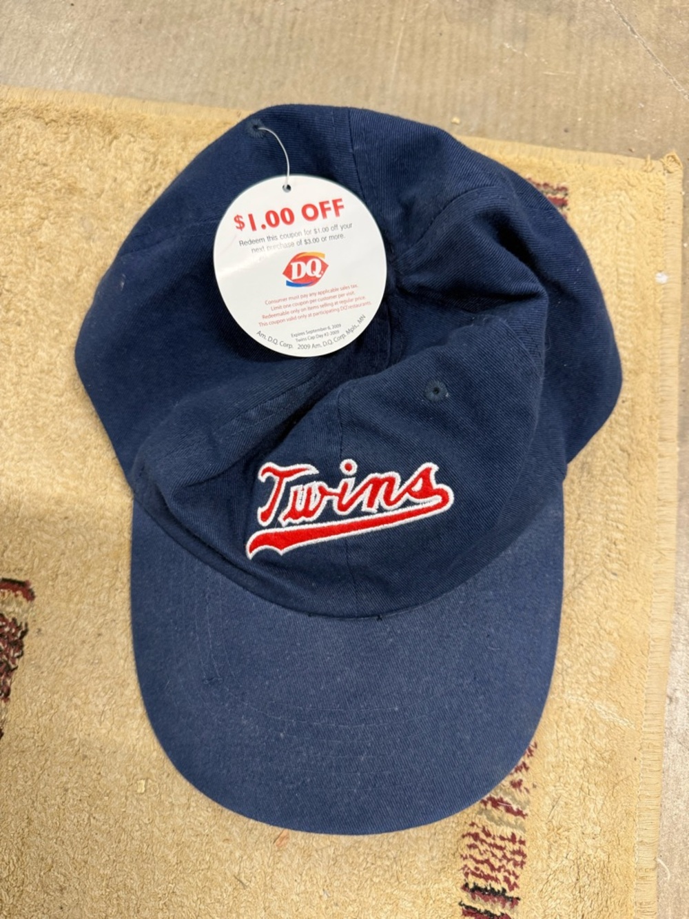 Vintage Twins Dairy Queen Navy Baseball Cap. NWT